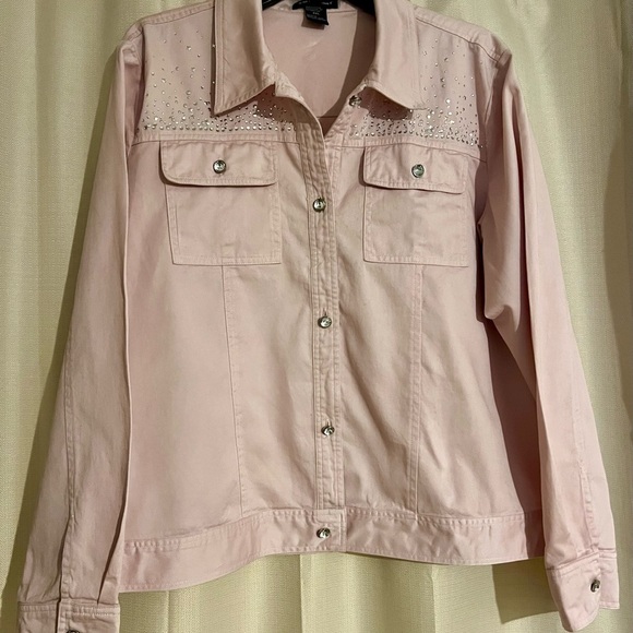 SML Sport Pink Embellished Button-Up Jacket – Size XXL - Picture 1 of 5